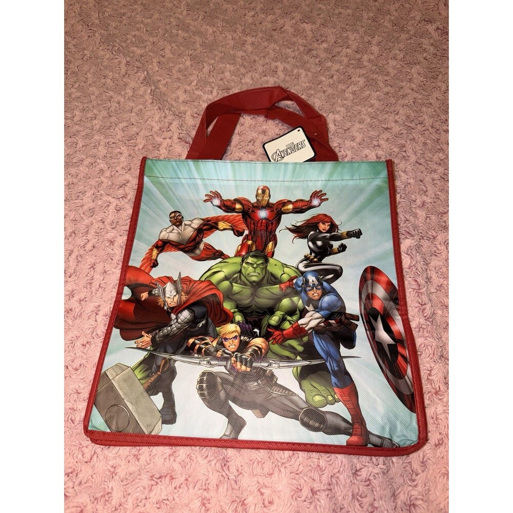 Disney Store Reusable Shopping Tote Sack Carry Bag Marvel Avengers Hulk Iron Man